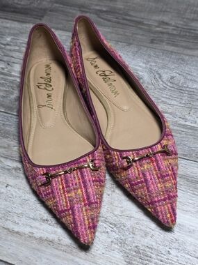 Sam Edelman Nori Pointed Toe Tweed Flats Sz 9